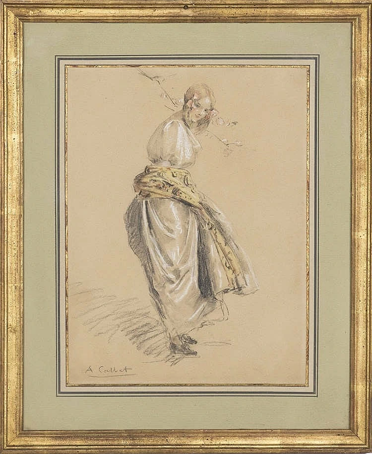 Ragazza giovane con uno scialle giallo